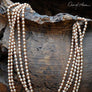 Champagne Multi-string Freshwater Pearl Necklace with 14K Gold Clasp - OutOfAsia